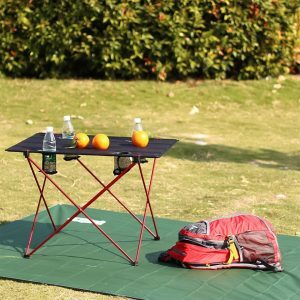 Beaches and Fishing package include Carrying Bag Winnes Folding Camping Table Durable Aluminum Portable Collapsible Light Weight Table Camping Table for Gardens 