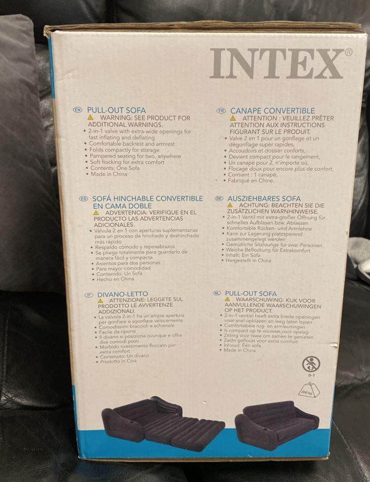 Intex Pull Out Inflatable sofa box