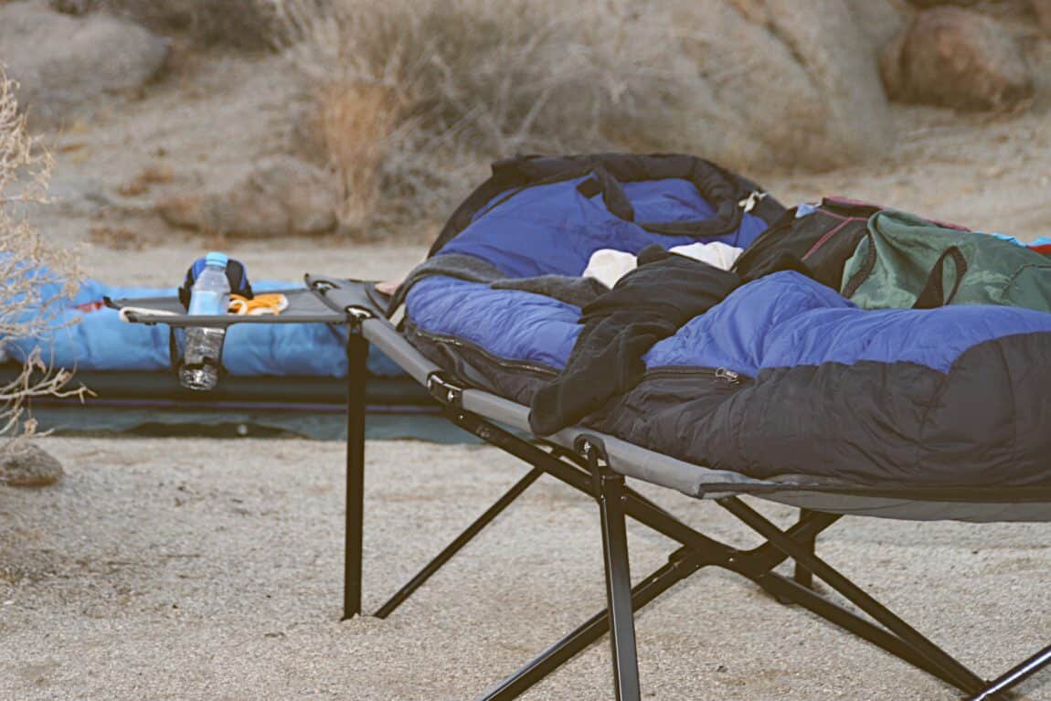 Eurohike folding camp store bed