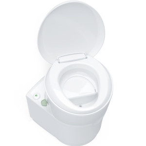 a white thetfors separtion toilet displayed on a white background