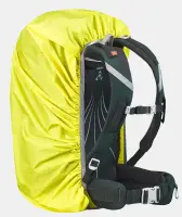 bright yellow cover for a rucksack to keep the rain off