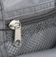 a close up of a mesh pocket that is inside a rucksack