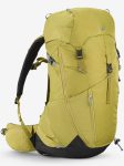 A yellow rucksack on a white background