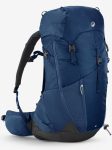 a blue rucksack on a white background
