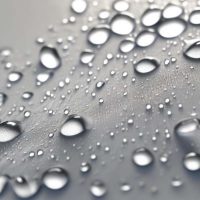 water droplets on a silver background